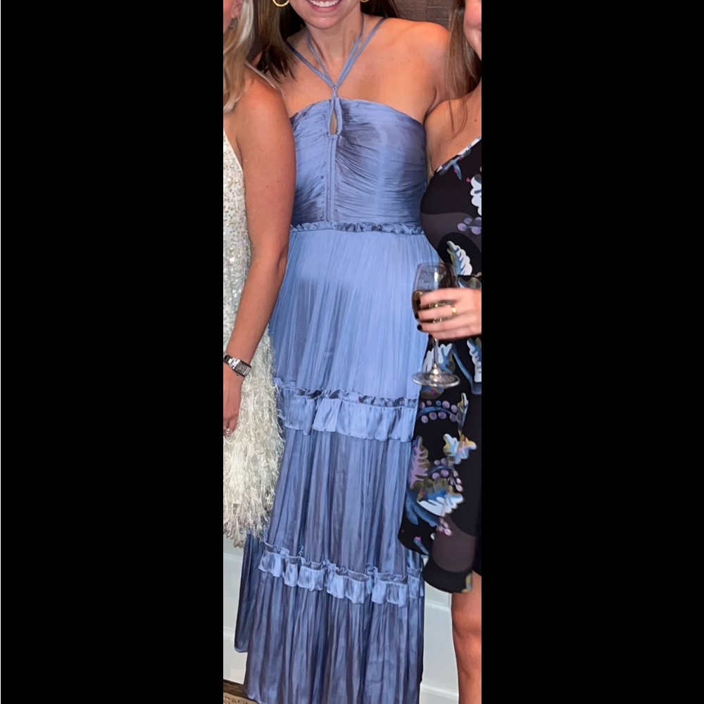 AQUA strappy ruched midi dress. Worn once